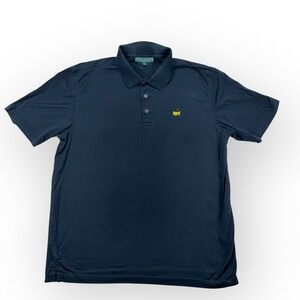 Masters Collection Polo Shirt 100% Pima Cotton Embroidered Logo Large Black